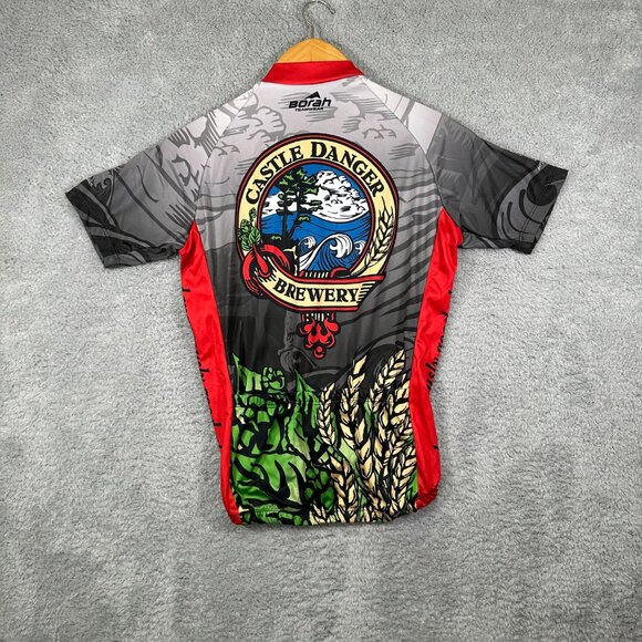 Pro Borah Team RARE Mens x Castle Danger Brew Jersey M Short Sleeve Zip - Picture 2 of 13